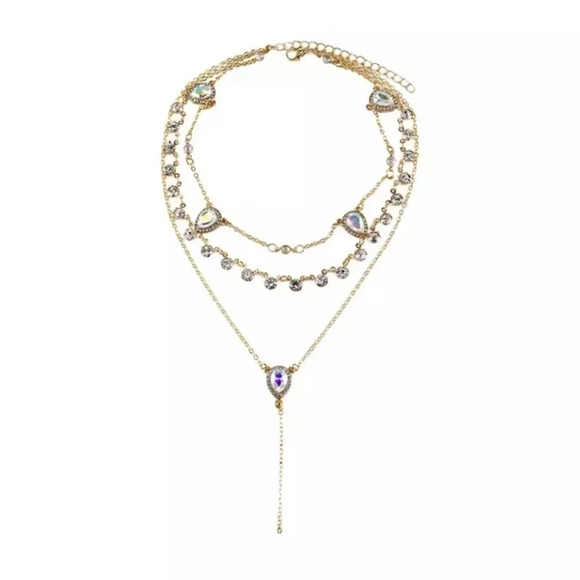 NEW! Dainty Boho Minimalist Gold Layered Necklace/ Y-Necklace - Picture 8 of 9